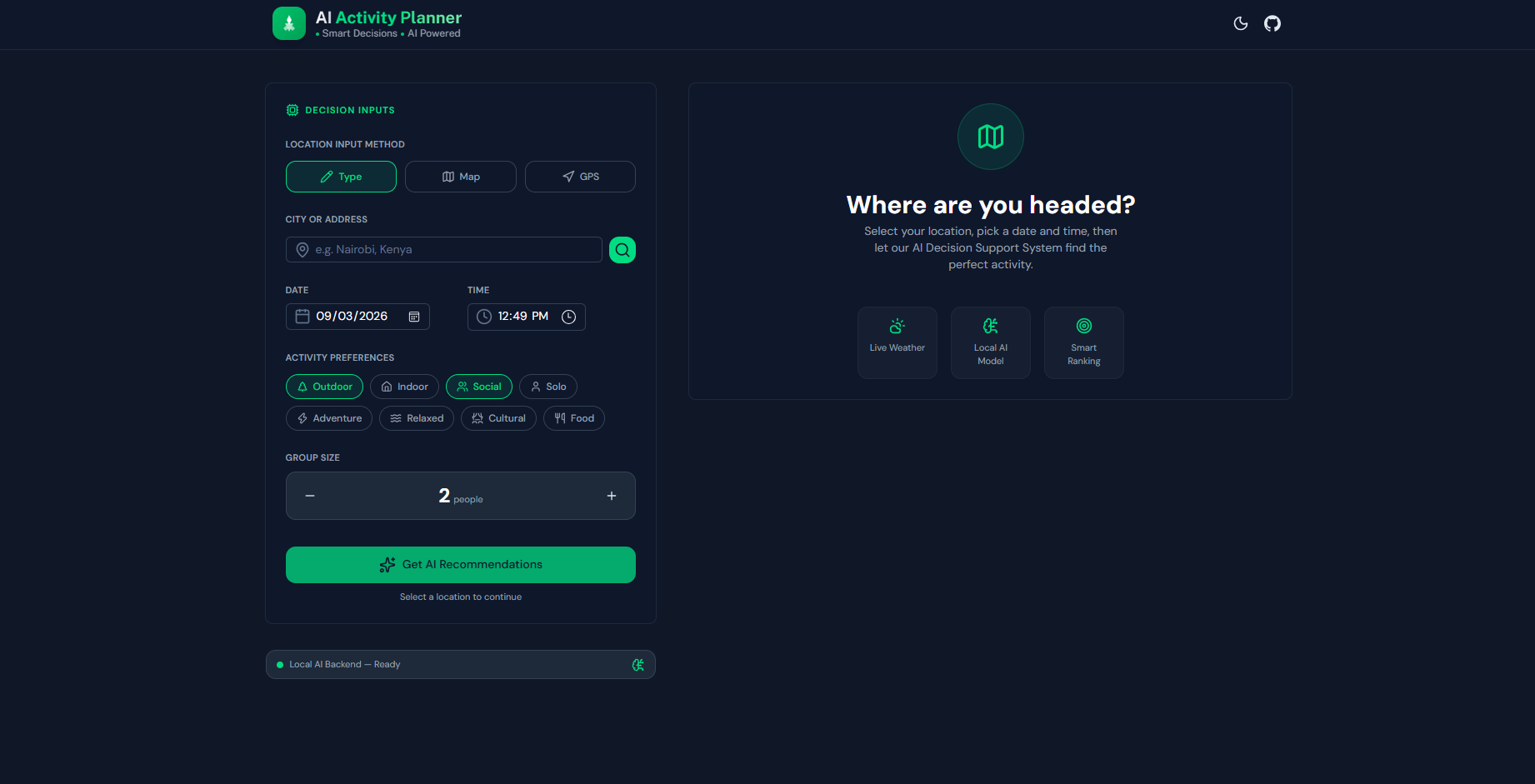 AI Activity Planner — Grok-Powered Assistant